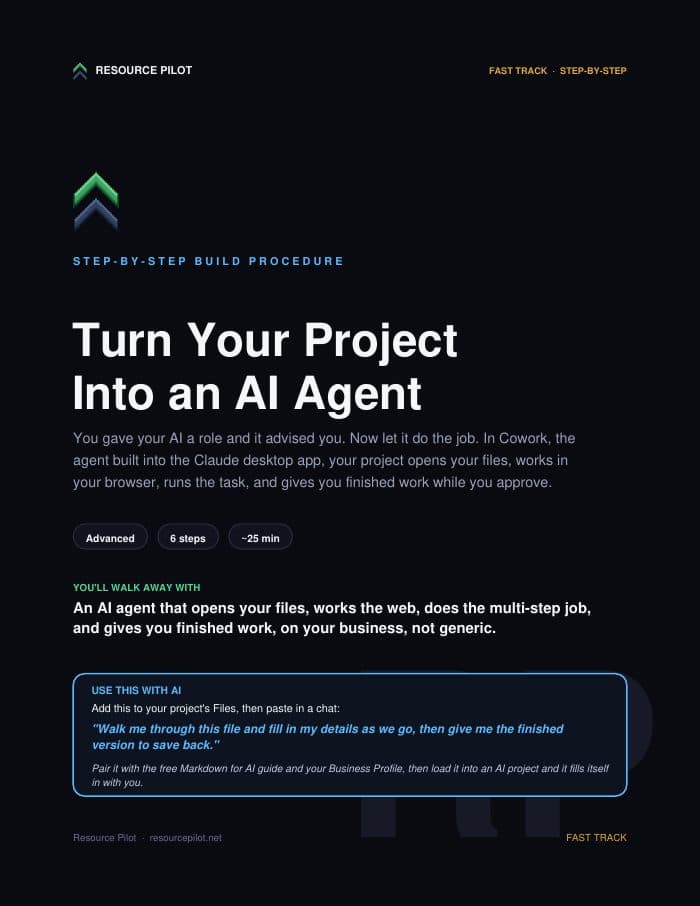 Turn Your Project Into an AI Agent, the actual first page