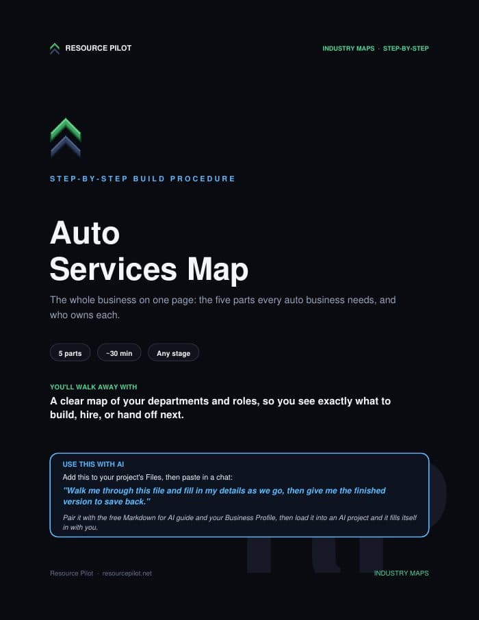 Auto Services, the actual first page
