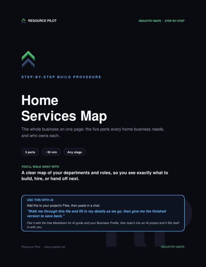 Home Services, the actual first page
